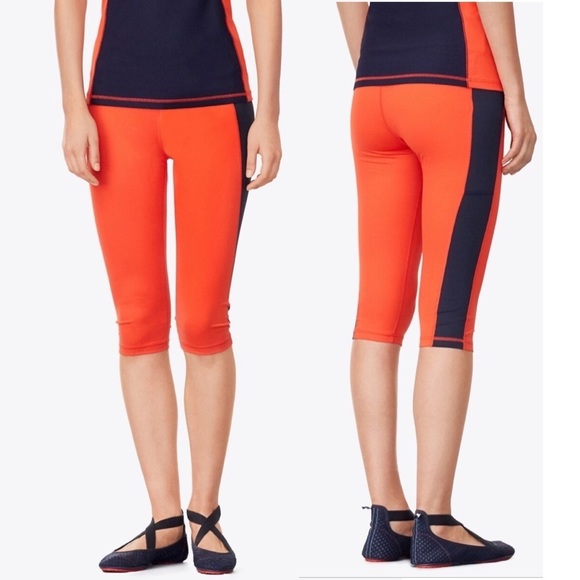 Tory Burch Tory Sport Color Block Cropped Leggings - Picture 11 of 11